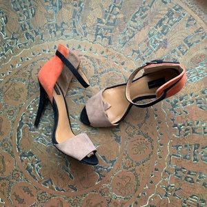 Zara Collection Color Block Sandal Heels